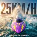 BEZGAR TX136 12 Inch 25 KPH Fast RC Speed Boat for Kids | 25 KPH High Speed; double playtime; Waterproof Hull; Ideal Speed Boat for Pools & Lakes; Purple
