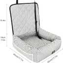 Dog Car Seat for Small and Medium Dogs, Booster Seat Sofa Pet Bed, Portable Car Travel Carrier Bed (Stripes,M)