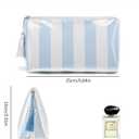 PVC Waterproof Makeup Bag, Large Clear Coated Cosmetic Bags for Women Girls, Travel Makeup Bag for Purse Organizer Zipper Pouch Beach Summer Vacation Essentials Gifts for Women