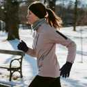 Winter Gloves Mens Women Screen Touching Thermal Gloves Plush Fleece Warm Glove for Running Driving Hiking Cold Weather (Black)