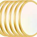 Hlite 6pack 12 inch Flush Mount LED Ceiling Light Fixture,24W 2400LM Super Slim Light Fixtures Ceiling Mount 3000K/4000K/5000K 3CCT Selectable,Light Fixtures for Kitchen,Bedroom (Gold)