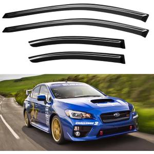 Window Visors Rain Guards Shield Compatible with 2015-2021 Subaru WRX, Window Wind Deflectors Vent Shades for 15-21 Premium Limited STi (Y273SW)