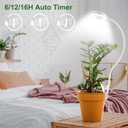 Wolezek 2 in 1 Grow Lights for Indoor Plants, 3 Colors Plant Lights for Indoor Growing with 360 Gooseneck, 48 LEDs Full Spectrum Plant Grow Lights Indoor, 6/12/16H Timer, 5 Brightness, White 3 Pack