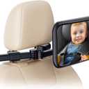 Car Seat Mirror for Baby Rear Facing - Adjustable Infant Safety Back Mirrors with Hook Clip, Wide View and Shatterproof Cars Backseat Accessories
