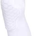 Under Armour Basketball Hex Pad Leg Sleeve, Compression Sleeve with Hex Pad Technology-Basketball, Football, Volleyball & More (Adult- Medium, White)