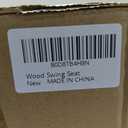 Wooden Swing Hanging Tree Swings, Wood Swings Seat 19.7 * 9.8in to Kids Children with Adjustable Rope Plus Tree Straps for Backyard, Playground, Porch, Patio, Garden, Park or Home