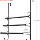 CANYAVE Over The Door Towel Rack, Over Door Towel Rack for Bathroom Door, Triple Towel Storage Holder with Hooks (Matte Black, 20.15" L)