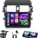 [2+64G] Radio de coche NHOPEEW para Toyota Corolla 2009-2013 - Carplay inalmbrico y Android Auto - Pantalla tctil de 9 pulgadas Android estreo para automvil con mltiples temas de interfaz de