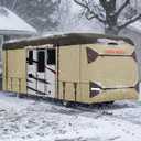 Umbrauto Class A RV Cover 31' ~ 34' – Upgraded Heavy-Duty 9-Layers Top Class A Motorhome Cover, Windproof & Breathable Toy Hauler Travel Trailer Covers Includes 3 Extra Straps & Gutter Covers