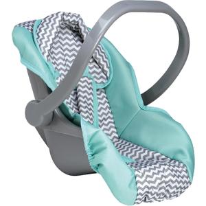 Adora up to 20 Inch Baby Doll Car Seat Carrier Grey Handle Converts to Rocker Lightweight Machine Washable Cover Toy Baby Doll Car Seat Accessory – Zig Zag, Geen Mint