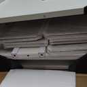 Furnulem White Nightstand with 5 Storage Drawer, Tall Dresser for Bedroom with Led Light and Charging Station, Side Table Nightstand for Closet, Fabric Bins, Metal Frame, Wood Shelf (White)