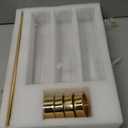 NUPTIO Hurricane Candelabra Candle Holder: 2 Pcs 6 Arm Gold Metal Candlestick Candelabras with Crystal Glass Chimney Cover 24 inch Tall Vintage Taper Candles Holders for Christmas Fireplace Decor