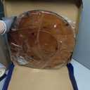 AMH 18-Inch Farmhouse Oak Lazy Susan Organizer, Walnut Finish