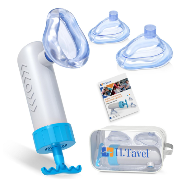 H.Tavel Choking Rescue Device, Portable Airway Suction Rescue Device, Anti Choking Device, Home First Aid Kit for Kids and Adults