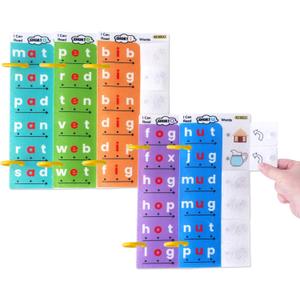 CHEFAN CVC Word Spelling Games, Phonics Flash Card Sight Word Games, Preschool Kindergarten Learning Activities, Montessori Educational Toy Gift for 3 4 5 6 Year Old Kids