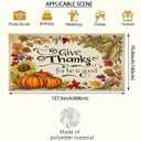 Thanksgiving Give Thanks Garage Door Banner 13x6ft Pumpkin Cornucopia Harvest Decor Outdoor Indoor Photo Background Mural Decorations Party Backdrop Fall Door Decor Celebration Banner