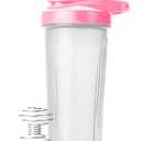 Mr. Pen Shaker Bottles - 28 oz, Pink Protein Mixer Bottle with Whisk Ball, Shaker Bottles for Protein Shakes
