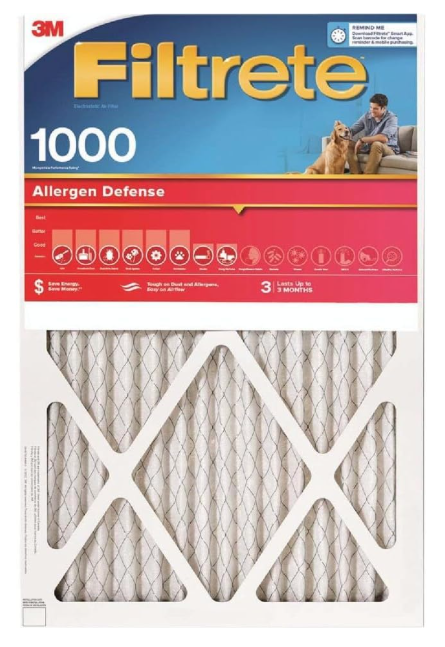 3M Filtrete Micro Allergen Reduction Air Filter [Set of 2] Size: 25" H x 16" W x 1" D