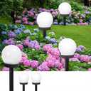 3 Packs of LED Solar Ball Lights, Outdoor Courtyard Decorative Floor Lights, Wireless Dusk to Dawn Waterproof Garden Road Landscape lamp.