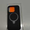 TORRAS Liquid Silicone for iPhone 16 Pro Case with 360 Spin Magnetic Ring Stand with Camera Control, Fit for MagSafe, OStand Q3 Silicone Non-Slip Protective Case for iPhone 16 Pro, Obsidian Black