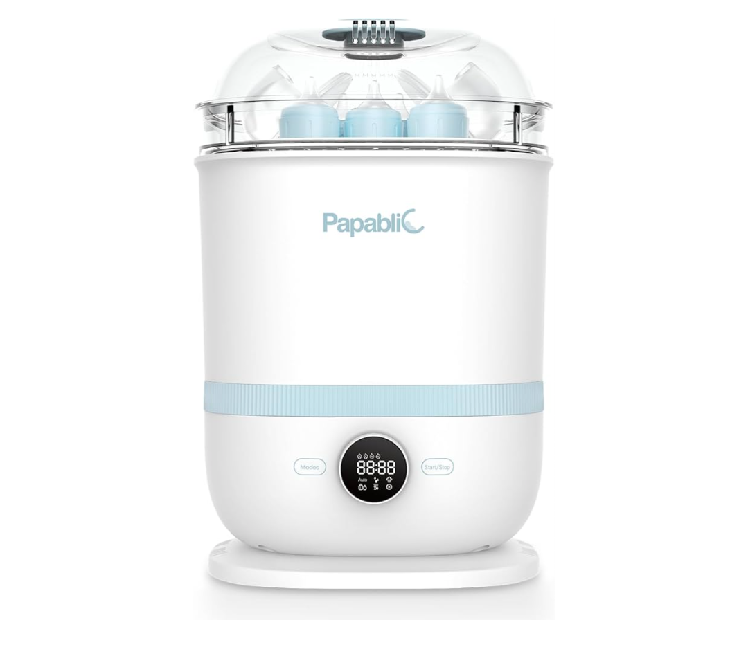 Papablic Bottle Sterilizer and Dryer Pro Max, 13 Bottles Extra-Large Capacity for Big Family, Electric Steam Bottle Sanitizer for Baby Bottles, Parts & Other Newborn Essentials