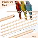 Bird Perches Natural Wood Double Slots, 30 Inches, 8 Pcs