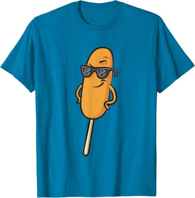 Corn Dog Cool Corndog T-Shirt, Large, Sapphire Blue