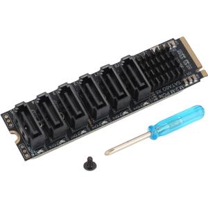 Yosoo PCIe Sata Expansion Card M.2 to SATA3.0 Adapter, 6Gbps High Speed, ASM1166, Yosoo Health Gearzn4f3udw9i, Desktop, Laptop, Windows, Linux