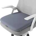 SheRest Office Chair Cushion with Straps, Memory Foam Seat Cushion with Removable Cover, Suitable for Office Chairs, Car Seats, and Airplane Seats, Gray, Large
