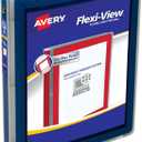 Avery Flexi-View 3 Ring Binder, 1/2 Inch Round Rings, 1 Navy Blue Binder (15766)