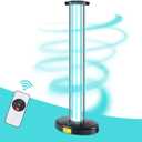 100W UV Light with, 3-Gear Timer & Remote Control, Home Purification Device, Dust Mite & Mold Eliminator, Bed Bug Remover for Bathroom, Bedroom, Basement