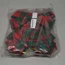 Aneco 6 Pack Red and Green Buffalo Plaid Christmas Wreaths Velvet Bows for Indoor and Outdoor Decorations (9 x 12 inches)