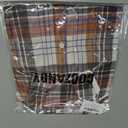 COOFANDY Mens Button Up Shirts Short Sleeve Collared Button Down Shirt Men Checkered Shirt Orange