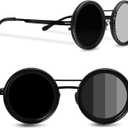 Adjustable Sunglasses Stepless Tint ND Filter Polarized Lens Light Weight Round Glasses for Men Beach Fishing Driving