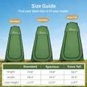 Wolfwise Pop Up Shower Tent for Camping Essentials, Portable Instant Changing Tent with Ventilation Window & Carry Bag, Privacy Dressing Room Bathroom Toilet for Beach & Outdoor, Spacious, Green Spacious: 6'3" H, 47.2" W