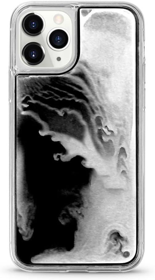 Yatchen Liquid Fluorescent Case for iPhone 14 Pro Max,Luxury Fun Glow in The Darkness Quicksand Clear Hard PC + Soft TPU Bumper Luminous Shockproof Protector for iPhone 14 Pro Max Green (Black)