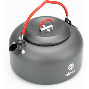 Alocs 1.4L Kettle Teapot, Portable Camping Coffee Pot, Hard-Anodized Aluminum Camping Kettle, Compact Tea Kettle for Stove Top, Outdoor, Hiking, Camping, Picnic and Traveling (1.5 Quarts)