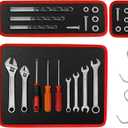 Magnetic Tool Mat Set with Hook, 12.6" x 9.6" Non-Slip Magnetic Pads, 3 Different Size Parts Tool Holder Pad for Mechanics, Garage, Workshop & Auto Repair