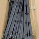 Olee Sleep 18 Inch Heavy Duty Steel Slat Anti-Slip Support, Easy Assembly Platform Bed Frame, Noise Free Steel Mattress Foundation, Maximum Storage, No Box Spring Needed, Black, King Size