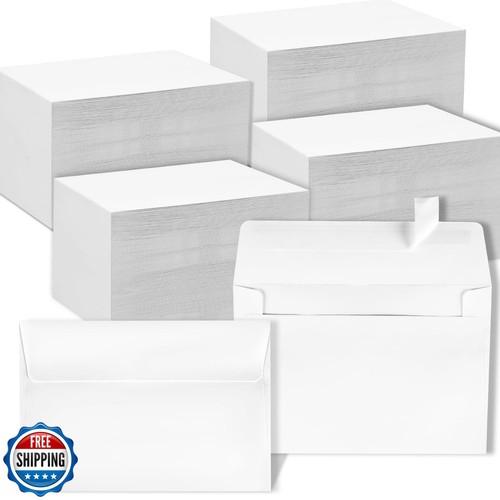 gisgfim 1000 Pcs A4 Envelopes with Self Adhesive 4.25x6.25 In White Invitation Envelopes for 4x6 Cards Printable Mailing Mailers Bulk for Wedding Baby Shower Postcard Photo Thank Notes Greeting Card
