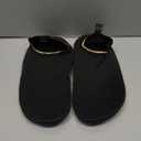 Water Shoes for Women Men Quick-Dry Aqua Socks Swim Beach Barefoot Yoga Exercise Wear Sport Accessories Pool Camping Must Haves Adult Youth Size (7-8 Women/6-7 Men, Black Gold-w010)