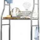 3-Tier over the Toilet Storage, Stainless Steel Bathroom Shelve, Over Toilet Organizer Storage Rack, with Toilet Paper & Towel Holder, Space Saver Freestanding Shelf for Restroom Laundry Balcony