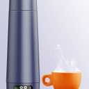 Travel Kettle, Dual Voltage Portable Electric Kettle 110V-220V-240V Smart Small Water Boiler 370ML for Tea & Coffee, 316 Stainless Steel, 6 Temperature Control and LCD Display, for Global Use