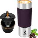 Travel Coffee Mug with 360Lid, Travel Coffee Tumbler 16 oz Leak Proof, Stainless Steel Insulated Travel Mugs for Hot and Cold Spill Proof Leak Proof (Purple) (17 Ounces)