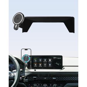 PZK Car Phone Mount for 2023-2025 2026 Honda Accord Hybrid Sport /-L/EX-L/Touring/Prime (Only for 12.3-Inch Screen) Magnetic 15W Fast Wireless Charger Car Phone Holder (Not Fit for LX/EX/SE Series)