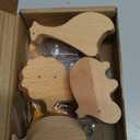 WONQEXZ Wall Hook,Child Baby Nursery Wood Wall Hook,Natural Wild Animal Coat Hooks,Wooden Hooks,Children Wall Mounted Hook,Set of 4