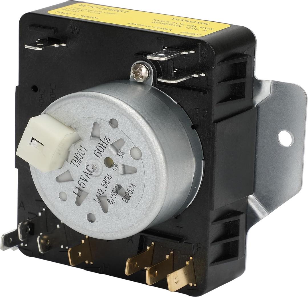 W10185981 WPW10185981 Dryer Timer Compatible with Whirlpool, Maytag, Amana, Crosley,OEM Dryer Timer Replacement for WPW10185981, AP6016540, 1481704, PS11749830, (Fits More Models)
