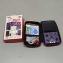 UYTGXEN XF40V Retro Handheld Game Console with 2*Detachable Long Joysticks, 4.0-Inch HD IPS Screen Retro Gaming Console, Preloaded Classic Games with Multiple Emulator, Pocket Video Gaming (Transparent Purple)