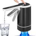 5 Gallon Water Dispenser Electric Water Jug Dispenser Portable Drinking Water Pump for 2-5 Gal Bottle USB Rechargeable (Black)