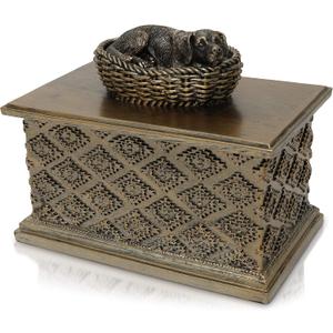 Beloved Dog Memorial Urns - Pet Urn Sympathy Gift Sleeping Cremation Dogs Urn - Pet Ashes Keepsake Memorial Statue Figurine - 6.5 x 3.75 x 6